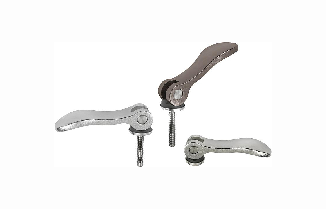 K0645 Cam levers internal and external thread, stainless steel