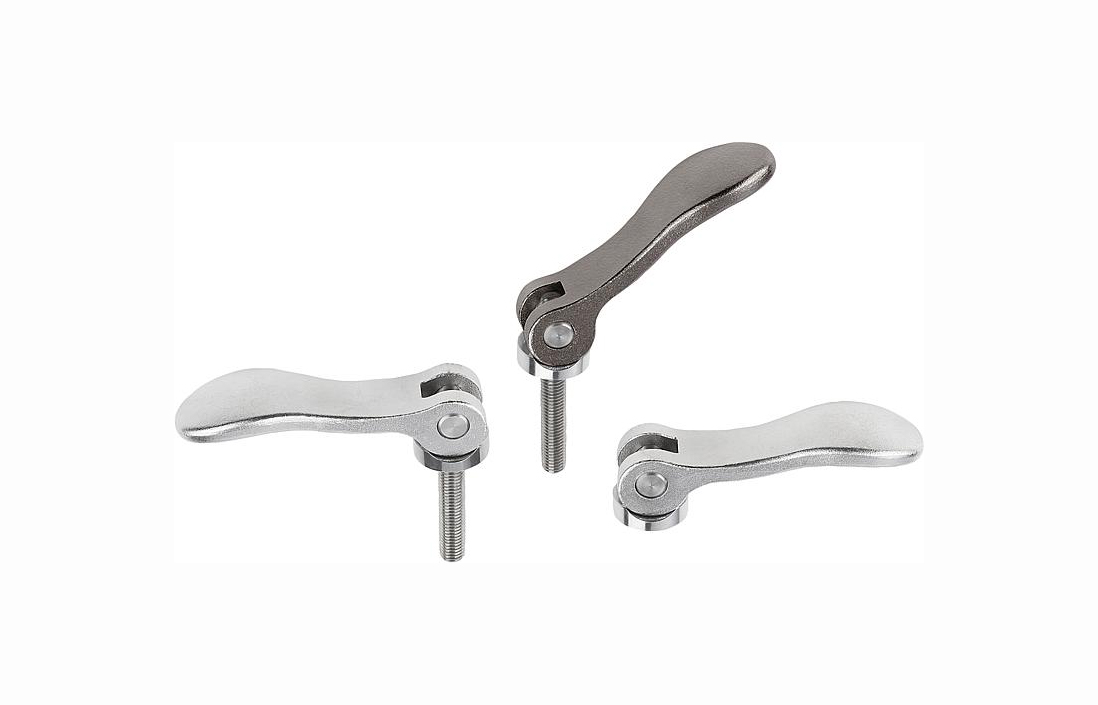 K0645 Cam levers internal or external thread, stainless steel, thrust washer stainless steel