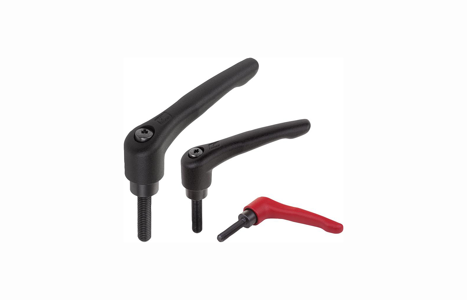 K0752 Clamping levers with external thread, steel
