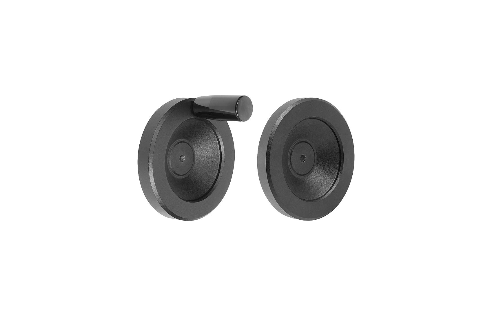 K0161 Handwheels disc aluminium, black powder coated