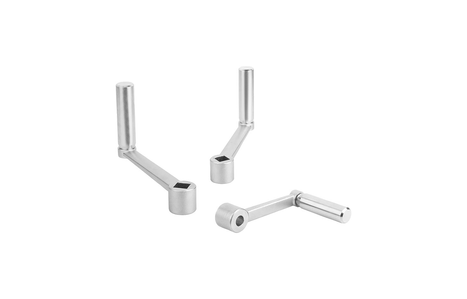 K0999 Crank handles stainless steel with revolving grip