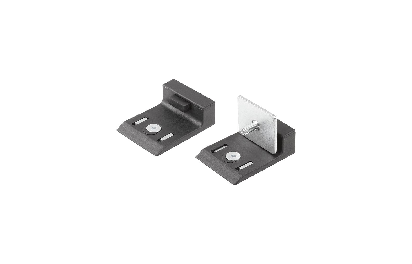 K1633 Door stops plastic for aluminium profile with buffer or with magnetic