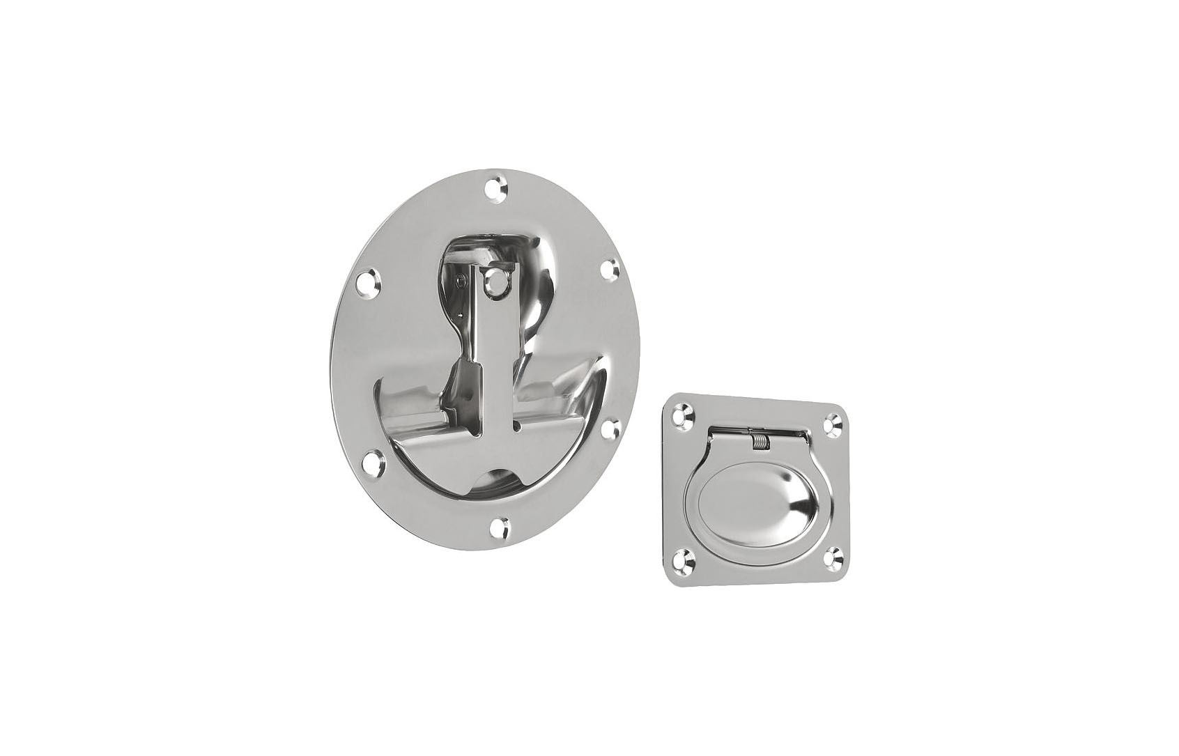 K0243_Recessed handles fold-down stainless steel