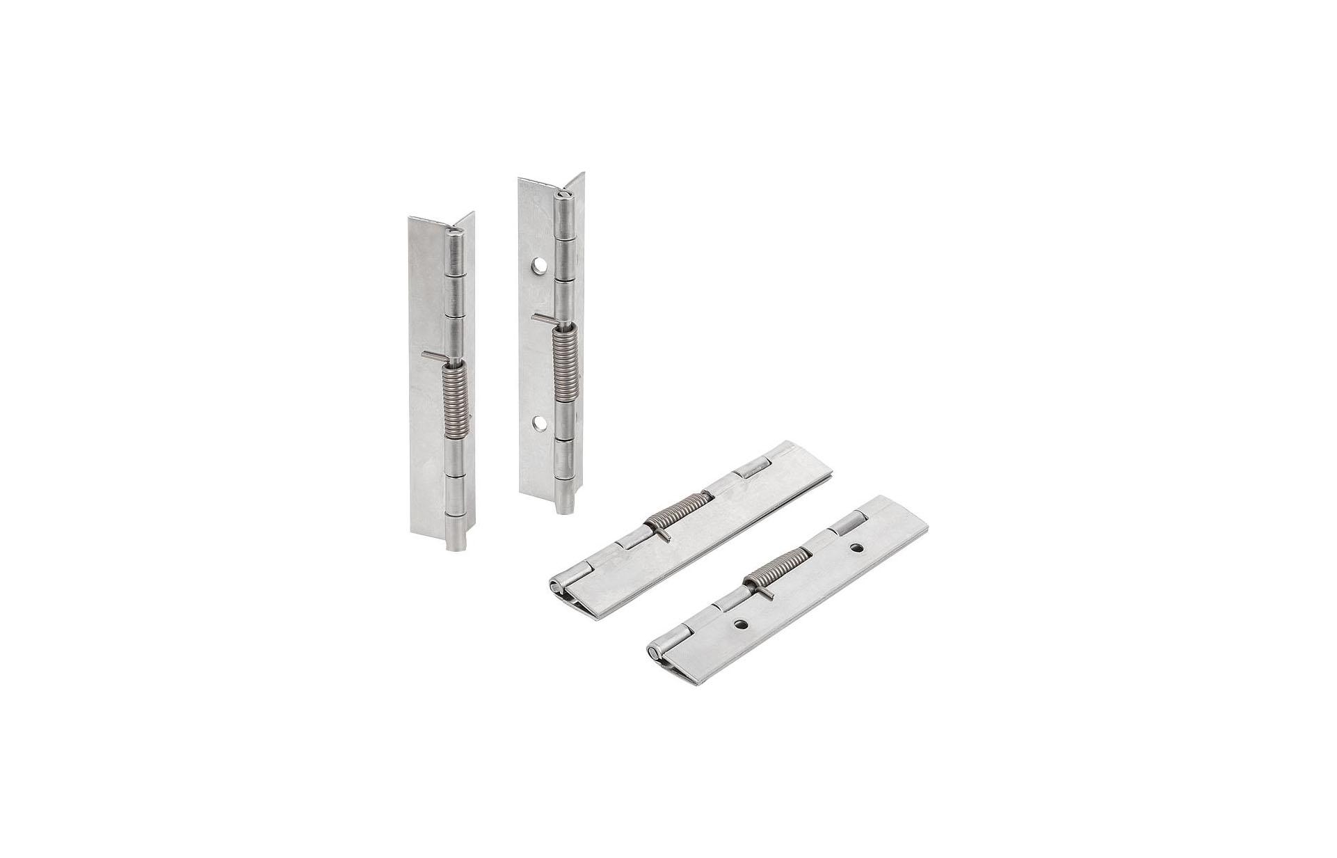 K1175_Spring hinges steel, stainless steel or aluminium, 120 mm
