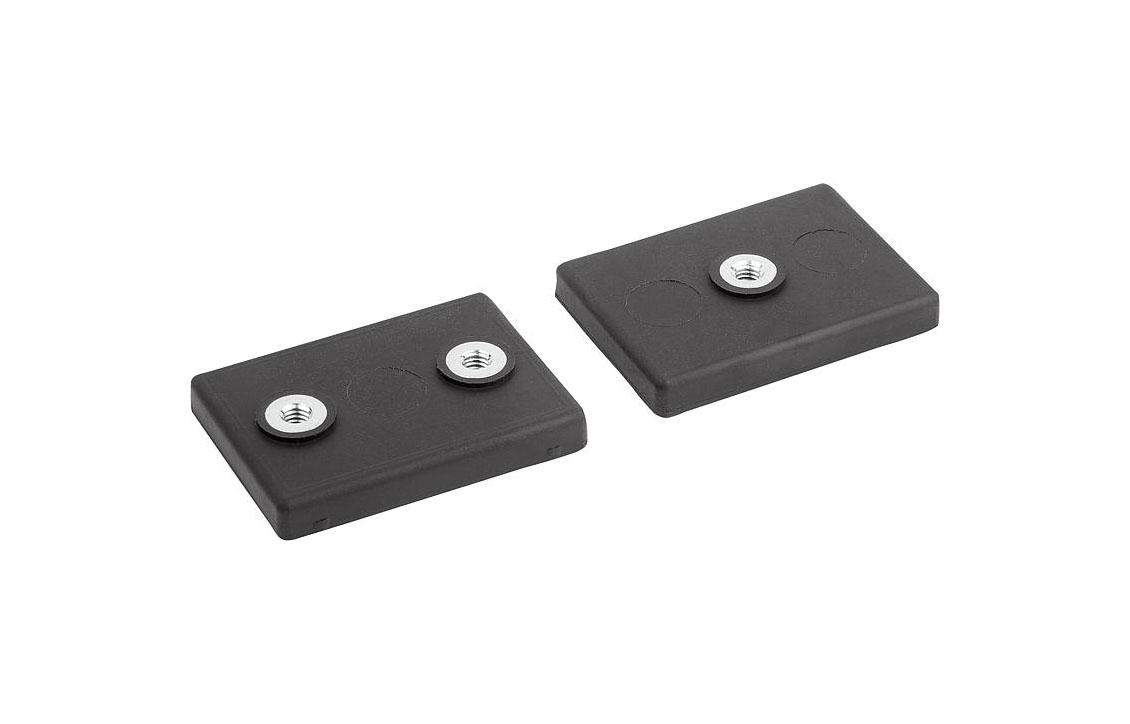 K1396_Magnets with internal thread NdFeB, rectangular, with rubber protective
