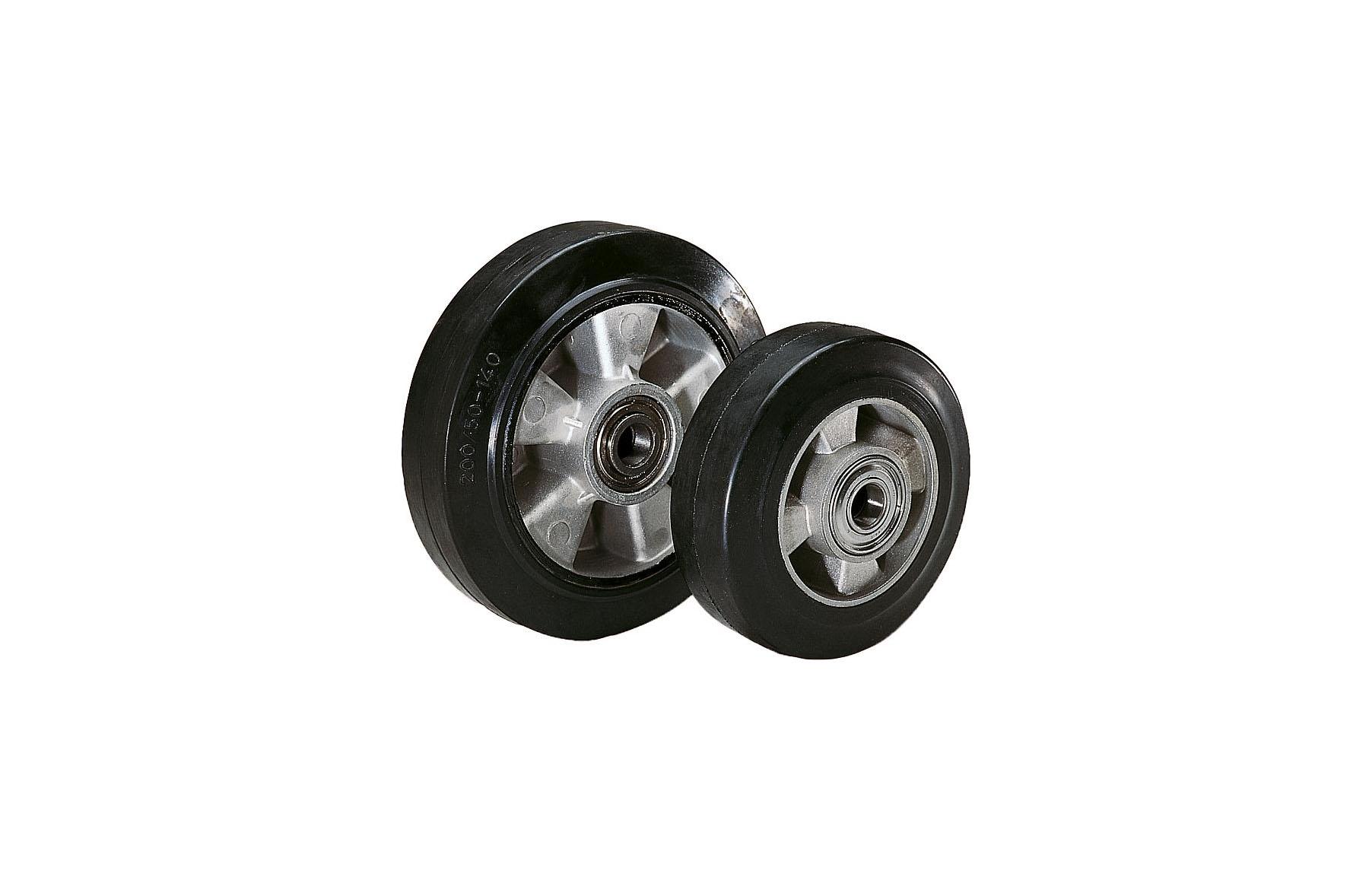 K1777_Wheels rubber tyres on die-cast aluminium rims