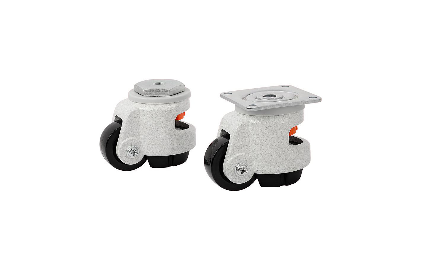 K1786_Elevating castors with foot with bolt hole or mounting plate